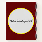 "Moderne stralende spiraalkunst" Notitieboek (Achterkant)