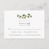 Moderne Strand Bestemming Bruiloft RSVP-kaart Informatiekaartje (Voorkant)