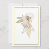 Moderne strand Boho 50ste huwelijksjubileumfeest Kaart (Achterkant)