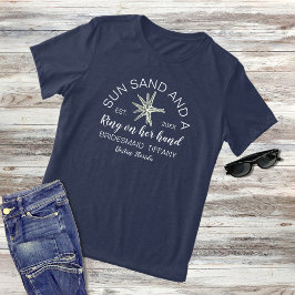Moderne Strand Bruidsmeisjes Naam Tri-Blend Shirt
