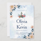 Moderne Strand Bruiloft uitnodiging, Tropische bru Kaart (Voorkant)