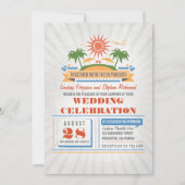 Moderne strand bruiloft uitnodigingen (Voorkant)