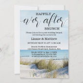 Moderne strand- en duinbruiloftbrunch kaart (Voorkant)