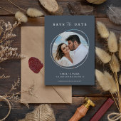 Moderne Strand Foto Bruiloft Save the Date