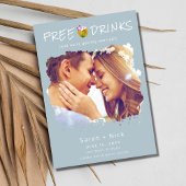 Moderne Strand Foto Bruiloft Save the Date