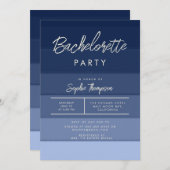 Moderne strand Nautical Blue Bachelorette Kaart (Voorkant / Achterkant)