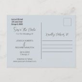 Moderne strand nautische bruiloft foto Sla de datu Aankondigingskaart (Achterkant)