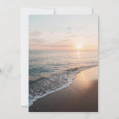 Moderne strand oceaan viering van het leven herden kaart (Achterkant)