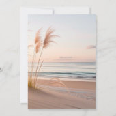 Moderne strand oceaan viering van het leven herden kaart (Achterkant)