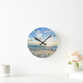 Moderne strand Ocean Waves Ronde Klok (Huis)