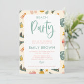 Moderne strand Partij Elke Leeftijd of Gebeurtenis Kaart (Staand voorkant)