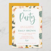 Moderne strand Partij Elke Leeftijd of Gebeurtenis Kaart (Voorkant / Achterkant)
