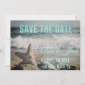 Moderne strand scène Save the Date (Voorkant)