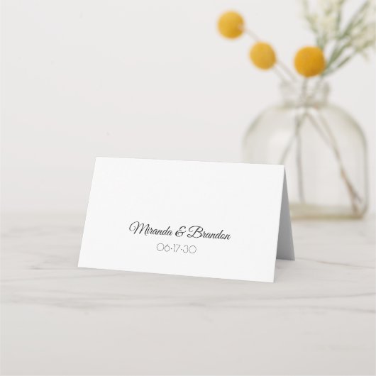 Moderne Strand String Lights Zomer Bruiloft Plaatskaartje (Achterkant)