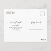 Moderne Strand Trouwfoto Bewaar de datum Briefkaart (Achterkant)