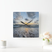 Moderne strand zonsondergang wandklok huis decorat (Huis)