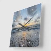 Moderne strand zonsondergang wandklok huis decorat (Hoek)