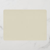 Moderne Strandbruiloft met Zeester Goud Folie Uitnodiging (Achterkant)