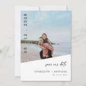 Moderne strandfoto save-the-datekaart kaart (Voorkant)