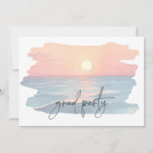 Moderne strandgradiëntfoto-partij bij zonsondergan kaart (Voorkant)