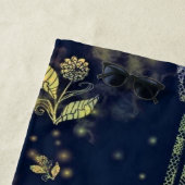 Moderne strandlaken met bloemen gitaar (In situ)