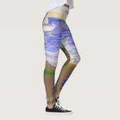 Moderne strandlandschap leggings (Rechts)