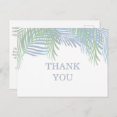 Moderne strandpalm verlaat begrafenis briefkaart (Voorkant / Achterkant)