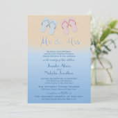 Moderne strandwagentjes of Teenslippers voor beste Kaart (Staand voorkant)