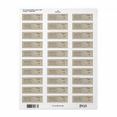 Moderne strandzand voetafdruk retouradres etiket (Full Sheet)