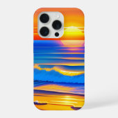 Moderne strandzonsondergang  iPhone hoesje (Achterkant)