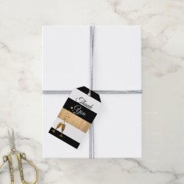 Moderne streep bruiloft - Bedankt voor de tag Cadeaulabel