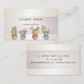 Moderne streep Cactus Succulent Visitekaartje (Voorkant / Achterkant)