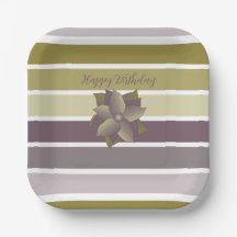 Moderne streep in plum Mauve en Gold