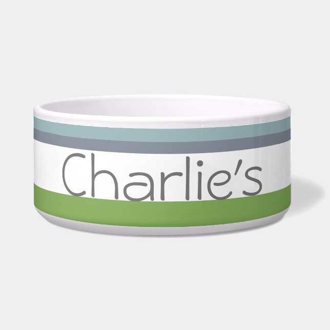 Moderne streep ontworpen voerbakje (Voorkant)