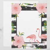 Moderne streep roze flamingo (Voorkant / Achterkant)