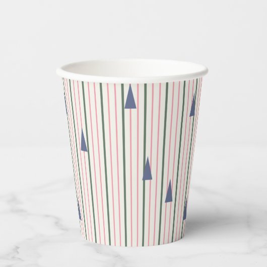 Moderne streep uit het midden van de eeuw papieren bekers (Voorkant)