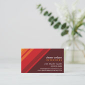 MODERNE STREEP vet vers monochroom heet rood Visitekaartje (Staand voorkant)