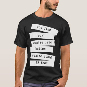 Moderne streep-vormgeving aan banden leggen t-shirt