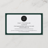 Moderne streepjescode qr code sociale media met lo visitekaartje (Achterkant)