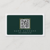 Moderne streepjescode qr code sociale media met lo visitekaartje (Voorkant)