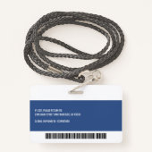 Moderne streepjescode voor aangepaste Logo werknem Badge (Achterkant met draagriem)