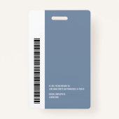 Moderne streepjescode voor Logo werknemer in kleur Badge (Achterkant)