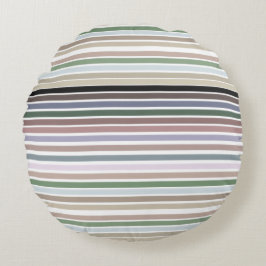 Moderne streepprint rond kussen