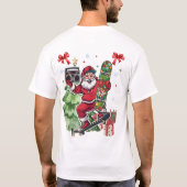 Moderne Streetwear Kerstman T-shirt (Achterkant)