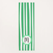 Moderne strepen, aangepaste kleuren monogrammen yogamat (Voorkant)