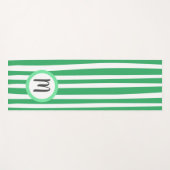 Moderne strepen, aangepaste kleuren monogrammen yogamat (Voorkant (horizontaal))