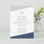 Moderne strepen BAR MITZVAH Kaart (Staand voorkant)