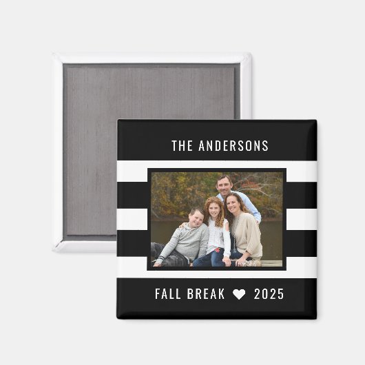 Moderne Strepen Bewerkbare Kleur Aangepaste Foto M Magneet (Voorkant / Achterkant)