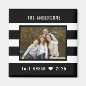 Moderne Strepen Bewerkbare Kleur Aangepaste Foto M Magneet (Voorkant)