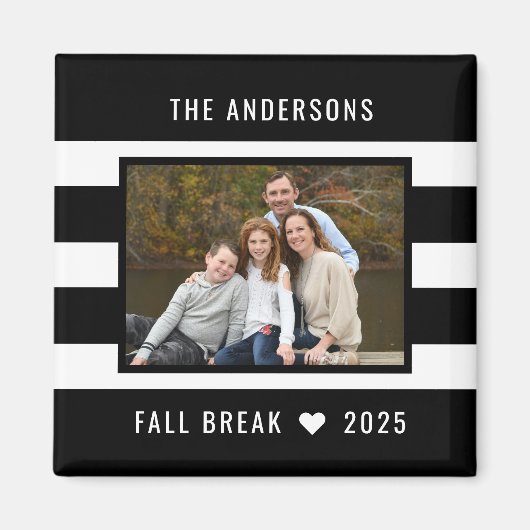 Moderne Strepen Bewerkbare Kleur Aangepaste Foto M Magneet (Voorkant)